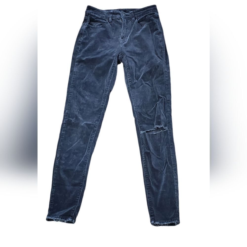 American Eagle Super Stretch Black Corduroy Pants